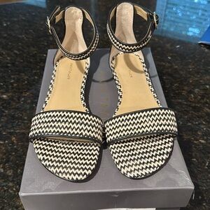 Ann Taylor Aislyn Woven Straw Flat Sandal